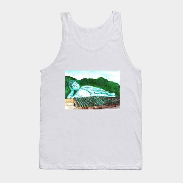 Watercolor - Reclining Buddha Tank Top by Karoのkyuuto